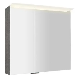 SAPHO LINEX tükrösszekrény LED világítással, 80x70x15cm, ezüst tölgy (LX080-0011)
