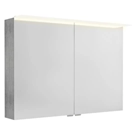 SAPHO LINEX tükrösszekrény LED világítással, 100x70x15cm, ezüst tölgy (LX100-0011)