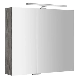 SAPHO MIRRÓ tükrösszekrény LED világítással, 80x70x16cm, ezüst tölgy (MC080-0011)
