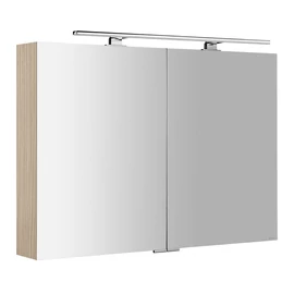 SAPHO MIRRÓ tükrösszekrény LED világítással, 100x70x16cm, bardíni szilva (MC100-0013)