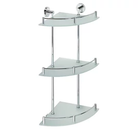 SAPHO BEMETA OMEGA Sarok üvegpolc, 270x660x270mm, króm (104202152) (XR606)