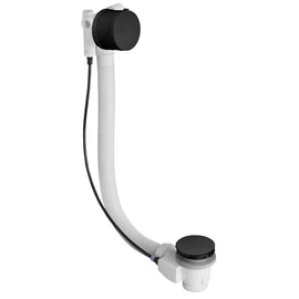 SAPHO POLYSAN kád le- és túlfolyó, kádtöltővel, automata, 575mm, dugó átm:72mm, matt fekete (71684B)