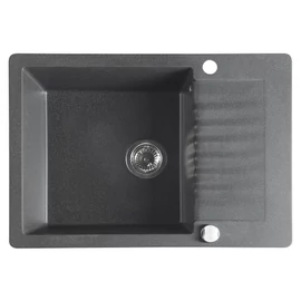 SAPHO Gránit mosogató, egymedencés, 71x50cm, fekete (GR6534)