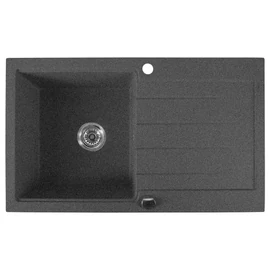 SAPHO Gránit mosogatótálca, megfordítható beépítési irány, 86x50cm, fekete (GR7104)