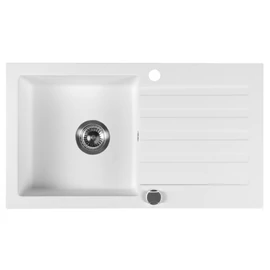 SAPHO Gránit mosogató, egymedencés, 78x44cm, fehér (GR7201)