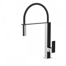 Tres Cuadro-Tres egykaros mosogatócsaptelep fekete-króm 00648701NE