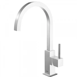 Tres Top-Tres egykaros mosogatócsaptelep 22 x 22 mm-es kifolyóval fehér-króm 430497