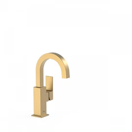 Tres Cuadro Exclusive egykaros íves mosdócsaptelep S méret matt arany 00660502OM