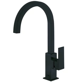 Tres Cuadro Exclusive egykaros íves mosdócsaptelep L méret matt fekete 00660702NM