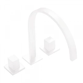 Tres Cuadro Exclusive pultba építhető két fogantyús mosdócsaptelep matt fehér 00810501BM