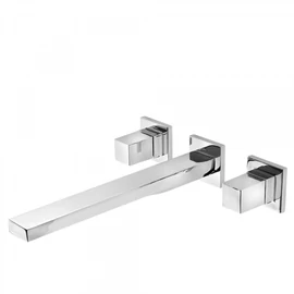 Tres Cuadro-Tres falba építhető dupla fogantyús mosdócsaptelep 240 mm-es kinyúlással 00815401