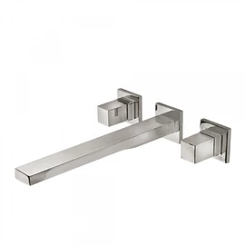 Tres Cuadro Exclusive két fogantyús fali mosdócsaptelep 240 mm-es kifolyóval acél 00815401AC