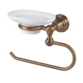 Tres Clasic kéztörlőtartó szappantartóval matt, kopott réz 02463611LM