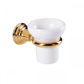 Tres Clasic kerámia fürdőszobai pohár fali tartóval arany 02463612OR