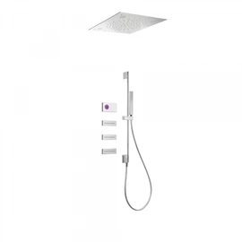 Tres Shower Technology falba építhető elektronikus termosztátos zuhanyrendszer CHROMOTHERAPY 09286309