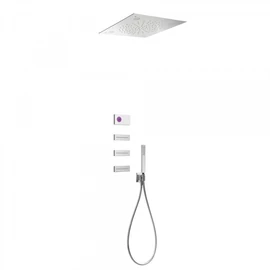 Tres Shower Technology falba építhető elektronikus termosztátos zuhanyrendszer CHROMOTHERAPY 09286310