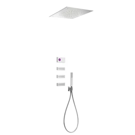 Tres Shower Technology falba építhető elektronikus termosztátos zuhanyrendszer matt fehér 09286312BM