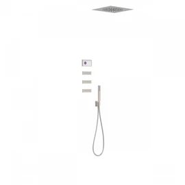 Tres Shower Technology falba építhető elektronikus termosztátos zuhanyrendszer acél 09286313AC