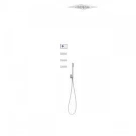Tres Shower Technology falba építhető elektronikus termosztátos zuhanyrendszer matt fehér 09286313BM