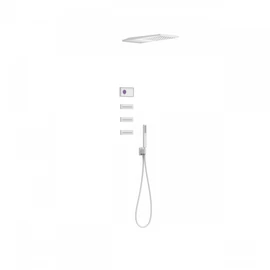 Tres Shower Technology falba építhető elektronikus termosztátos zuhanyrendszer matt fehér 09286314BM