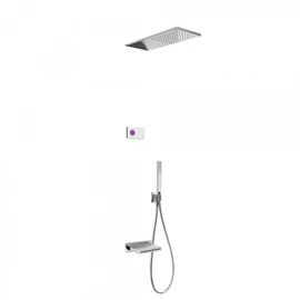 Tres Shower Technology falba építhető elektronikus termosztátos zuhanyrendszer kádkifolyóval 09286316