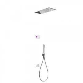 Tres Shower Technology falba építhető elektronikus termosztátos zuhanyrendszer kádbeömlővel 09286318