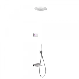 Tres Shower Technology falba építhető elektronikus termosztátos zuhanyrendszer kádkifolyóval 09286320