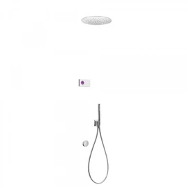 Tres Shower Technology falba építhető elektronikus termosztátos zuhanyrendszer kádbeömlővel 09286322