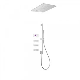 Tres Shower Technology falba építhető elektronikus termosztátos zuhanyrendszer CHROMOTHERAPY 09286401