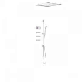 Tres Shower Technology falba építhető elektronikus termosztátos zuhanyrendszer matt fehér 09286403BM