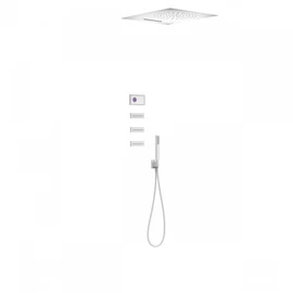 Tres Shower Technology falba építhető elektronikus termosztátos zuhanyrendszer matt fehér 09286404BM