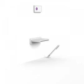 Tres Shower Technology falba építhető elektronikus termosztátos kádszett matt fehér 09286570BM