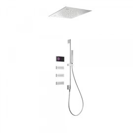 Tres Shower Technology falba építhető elektronikus termosztátos zuhanyrendszer CHROMOTHERAPY 09288309