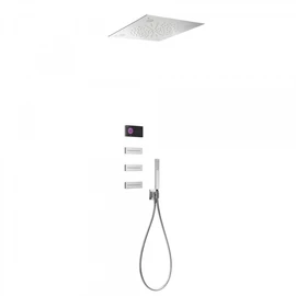 Tres Shower Technology falba építhető elektronikus termosztátos zuhanyrendszer CHROMOTHERAPY 09288310