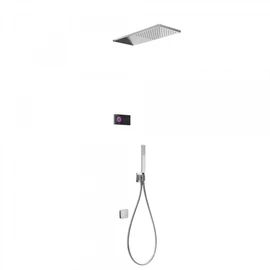 Tres Shower Technology falba építhető elektronikus termosztátos zuhanyrendszer kádbeömlővel 09288318