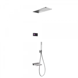 Tres Shower Technology falba építhető elektronikus termosztátos zuhanyrendszer kádkifolyóval 09288319