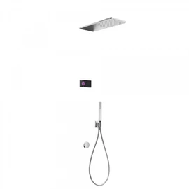 Tres Shower Technology falba építhető elektronikus termosztátos zuhanyrendszer kádbeömlővel 09288321