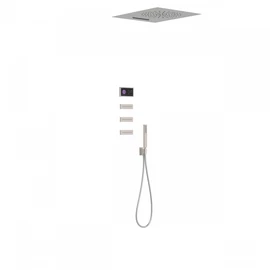 Tres Shower Technology falba építhető elektronikus termosztátos zuhanyrendszer acél 09288404AC