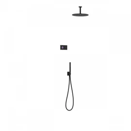 Tres Shower Technology falba építhető elektronikus termosztátos zuhanyrendszer matt fekete 09288567NM