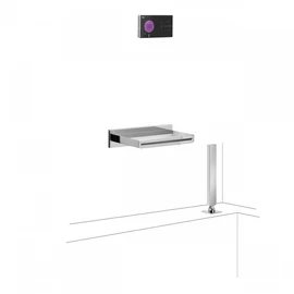 Tres Shower Technology falba építhető elektronikus termosztátos kádszett 09288570