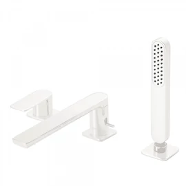 Tres Loft Colors kádperembe építhető csaptelep kézi zuhannyal 220 mm-es kifolyóval, matt fehér 20016201BM