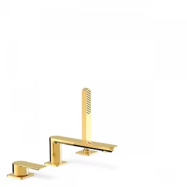 Tres Loft Colors kádperembe építhető csaptelep kézi zuhannyal 180 mm-es kifolyóval, arany 20016203OR