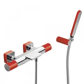 Tres Loft Colors termosztátos fali kádcsaptelep piros-króm 20017409RO