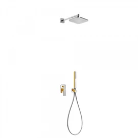 Tres Loft Colors egykaros falba építhető zuhanyrendszer borostyán-króm 20018002AM