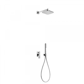 Tres Loft Colors egykaros falba építhető zuhanyrendszer fekete-króm 20018002NE