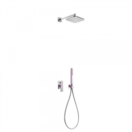 Tres Loft Colors egykaros falba építhető zuhanyrendszer lila-króm 20018002VI
