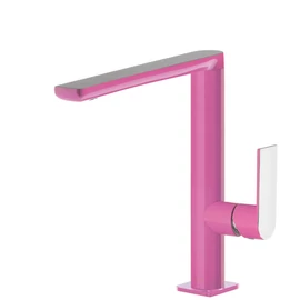 Tres Loft Colors egykaros mosdócsaptelep 35 x 15 mm-es kifolyóval M méret, fukszia-króm 20020502FU