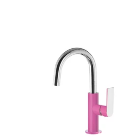 Tres Loft Colors egykaros íves mosdócsaptelep S méret, fukszia-króm 20020504FU