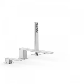 Tres Slim Exclucive kádperembe építhető egykaros csaptelep kézi zuhannyal 220 mm-es kinyúlással 20216101