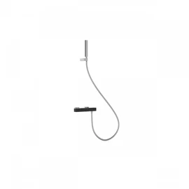 Tres Slim Exclusive termosztátos fali zuhanycsaptelep kézi zuhannyal fekete-króm 20216409NE